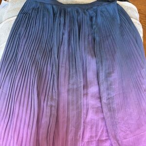 Halston Ombre Pleated Skirt